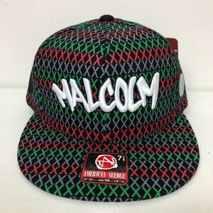 Vintage Malcolm X American Needle Fitted Hat Size 7 3/8 7 1/4 Black Lives Matter
